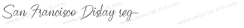 San Francisco Dislay reg字体转换